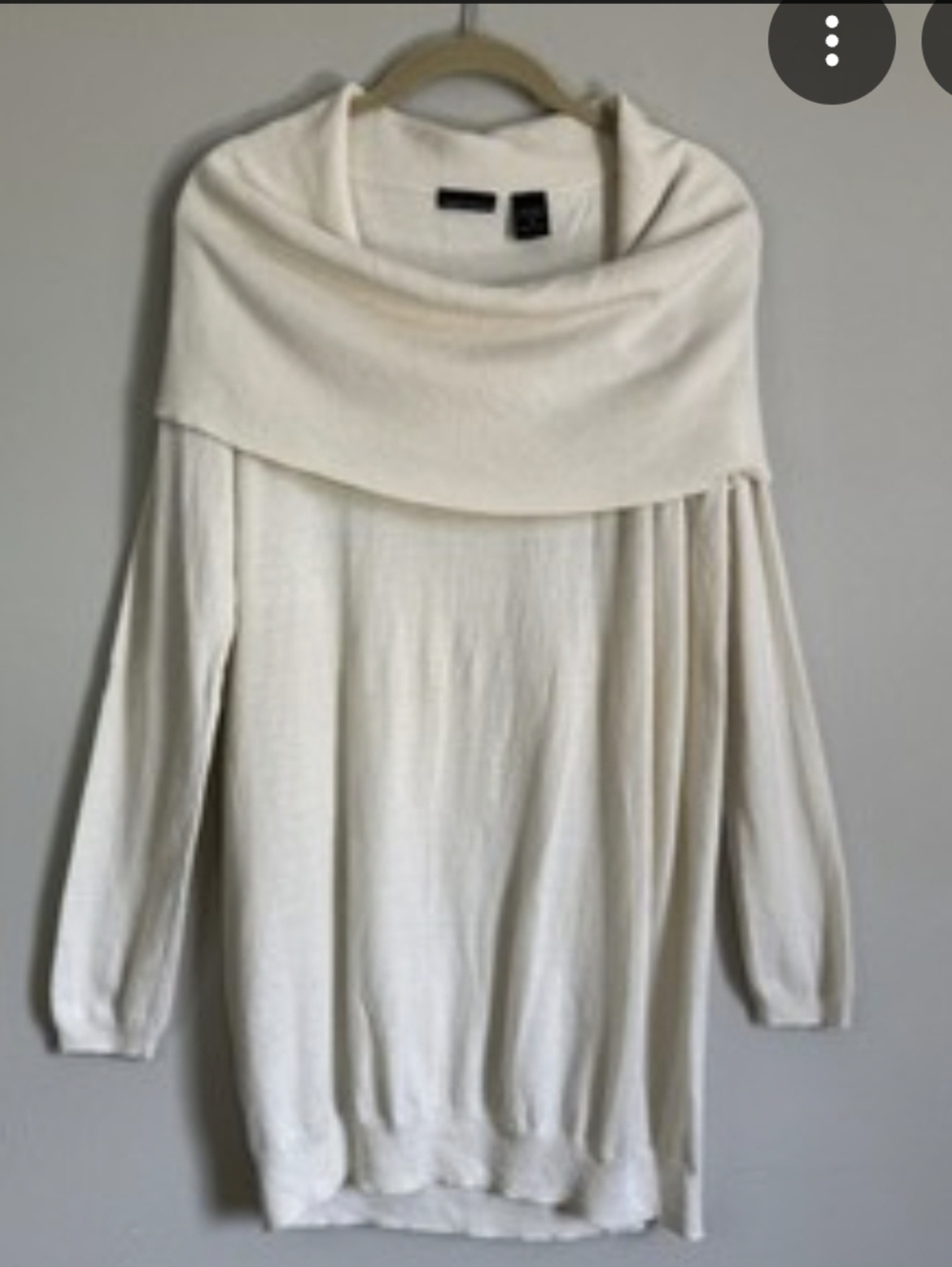 VICI Cream Cowl Neck Off-Shoulder Sweater...Size:Large